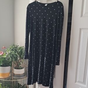 Old Navy Black Dress with White Dots